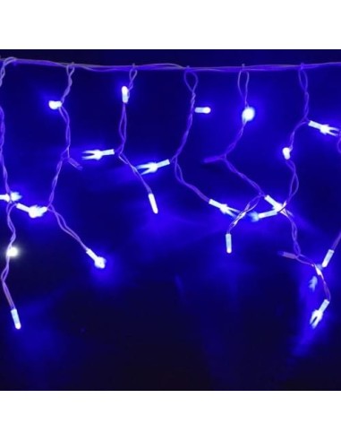 Prilux icicle 304 led azul  cortina  conectable color blanco 1 metro + 4 caidas 1,5 metros