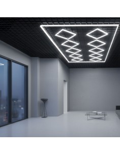 LM1161 regleta led hexagonal panel de abeja 220v 600w 6000k