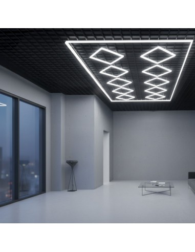 LM1161 regleta led hexagonal panel de abeja 220v 600w 6000k
