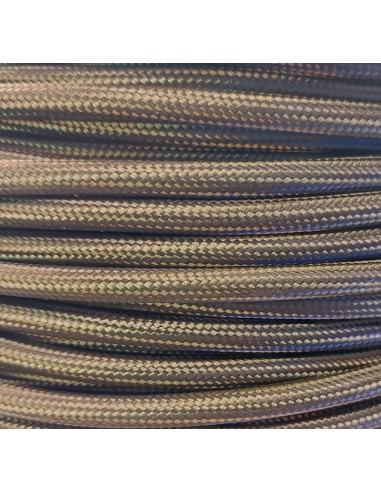 Cable eléctrico 2 X 0,75 forrado de tela decorativa liso negro 0041