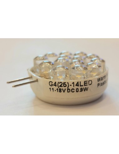 Bipin led plano 12v 0,9w 90º G4 blanco cálido