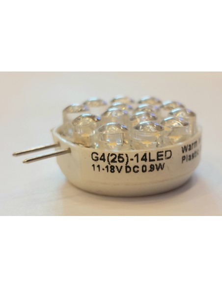 Bipin led plano 12v 0,9w 90º G4 blanco cálido