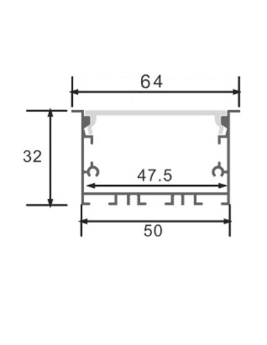 LM3791 perfil aluminio epyf 2 metros