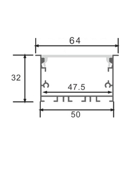 LM3791 perfil aluminio epyf 2 metros