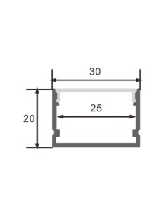LM3778 perfil aluminio superficie 2 metros color negro... 2