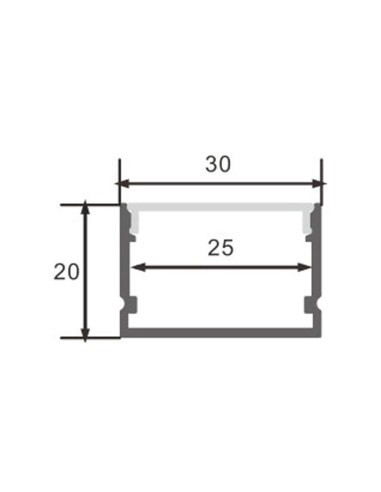 LM3778 perfil aluminio superficie 2 metros...