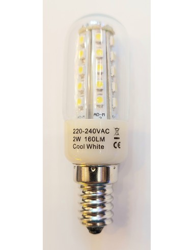 Impact led tubular 220v 2w 6000k E14