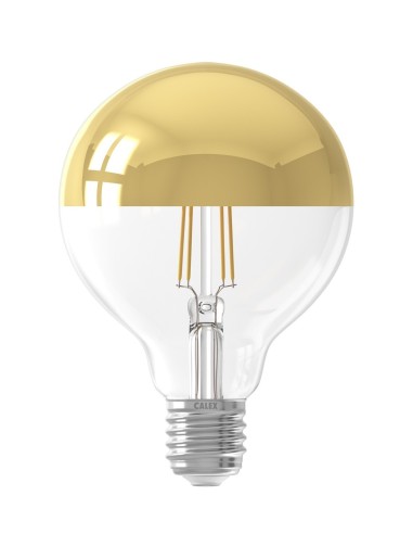 Globo led 95mm cúpula oro brillo 230v 6w 2200k E27