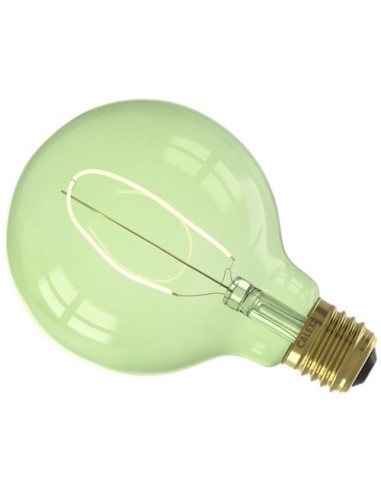 Calex 426234 modelo nora led green globo 95mm verde regulable 220v 4w 2200k E27