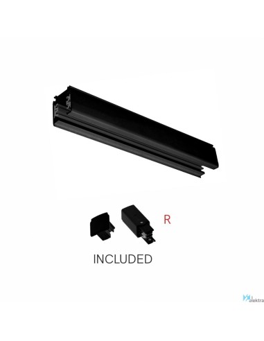 Beneito Faure d-3626 carril trifásico 1 metro negro