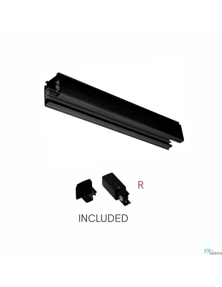 Beneito Faure d-3627 carril trifásico 2 metros negro