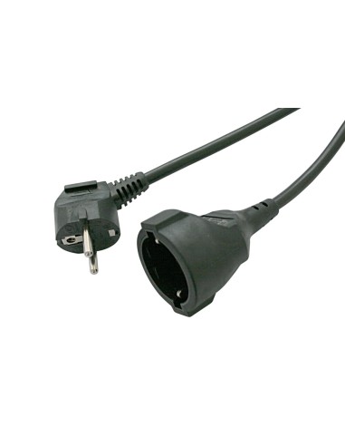 Electro dh 36.762/2/n alargador 2 metros con toma de tierra color negro