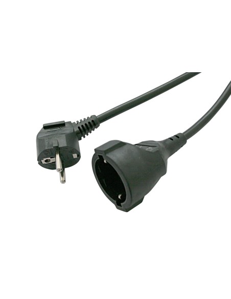 Electro dh 36.762/2/n alargador 2 metros con toma de tierra color negro