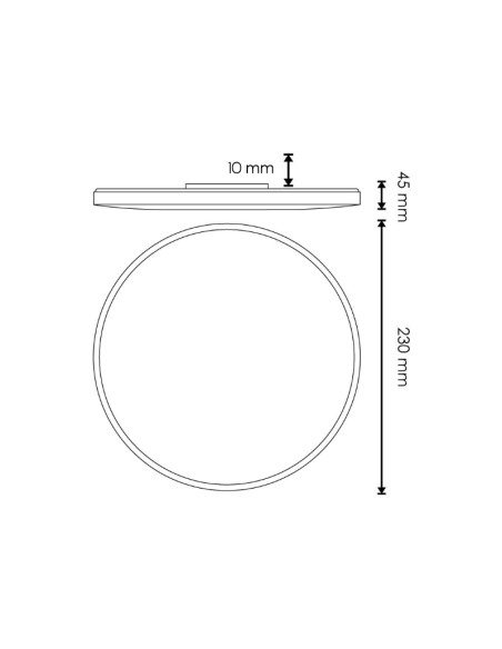 LM8252 plafon led circular modelo sense 220v 15w 4500k 120º