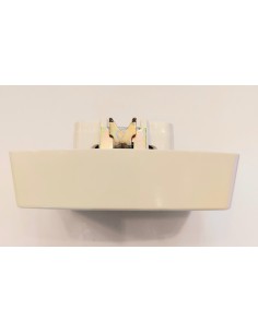 Enchufe empotrado doble color marfil 10/250 2
