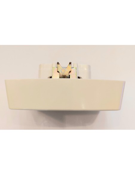 Enchufe empotrado doble color marfil 10/250