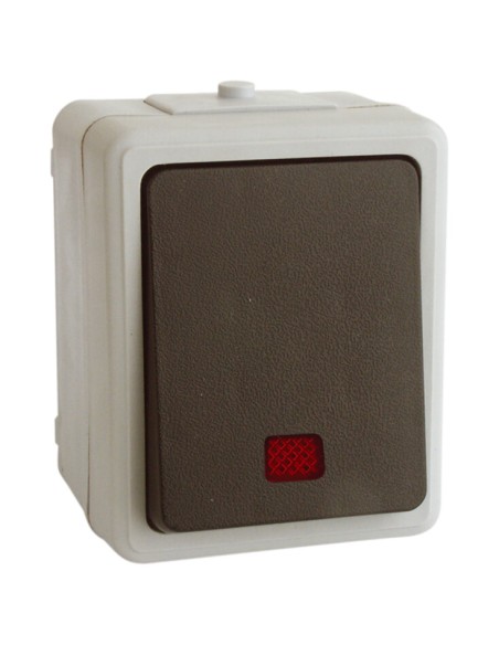 Electro dh 36.526/pl pulsador luminoso exterior de superficie ip54 color gris