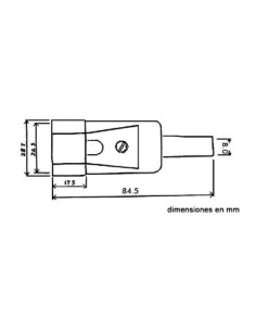 acm1 conexión macho mesa interruptores ac para cable 10a 2