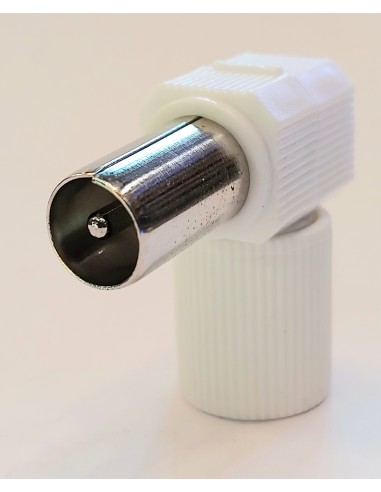 clavija antena macho color blanco