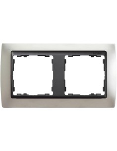 82824-33 simon serie 82 marco 2 elementos aluminio mate +...