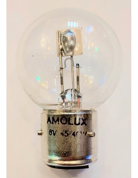 Amolux 379 lámpara auto/moto 6v 45/40w Bay20d