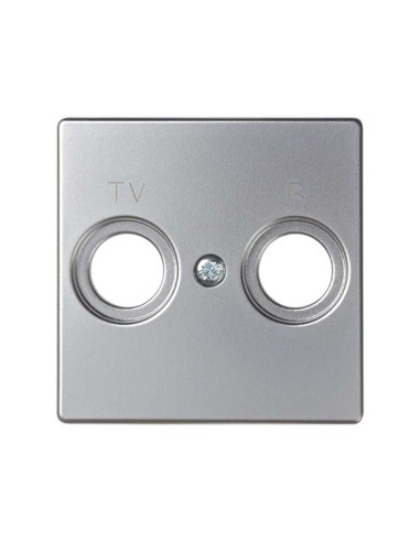 Simon 82053-33 serie 82 tapa radio y tv aluminio
