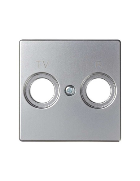 Simon 82053-33 serie 82 tapa radio y tv aluminio