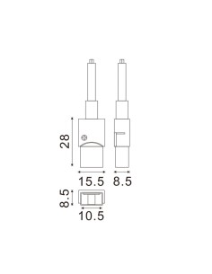 LM2923 conector de inicio para tira led ip68 2