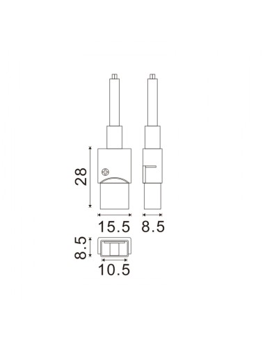 LM2923 conector de inicio para tira led ip68
