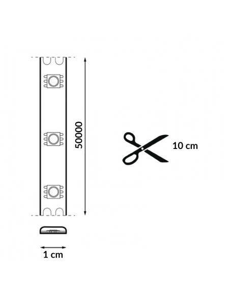 LM2663 tira de led 220v cob point ip65 10w 2700k