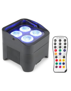 Beamz 150.588 uplight par foco led rgbaw-uv recargable...