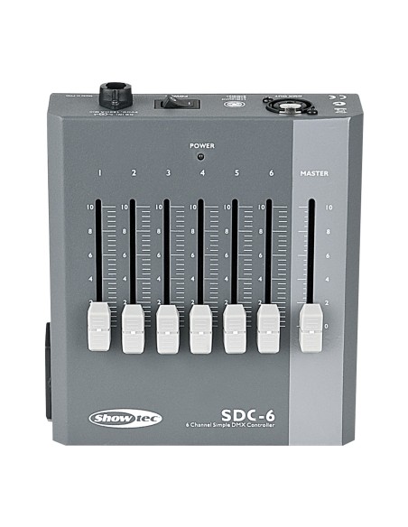 Showtec sdc-6 controlador dmx de 6 canales
