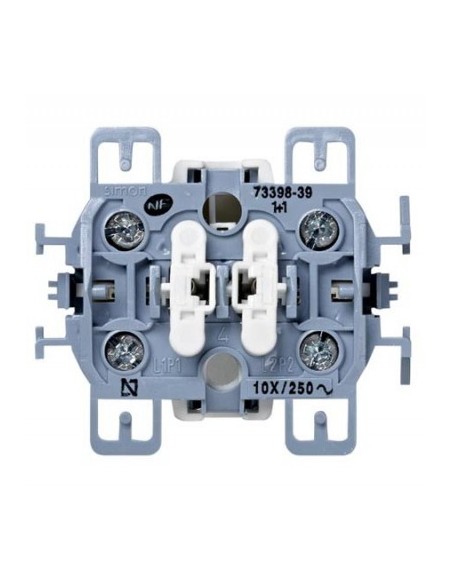 Simon 73398-39 combinación 2 interruptores simon 73