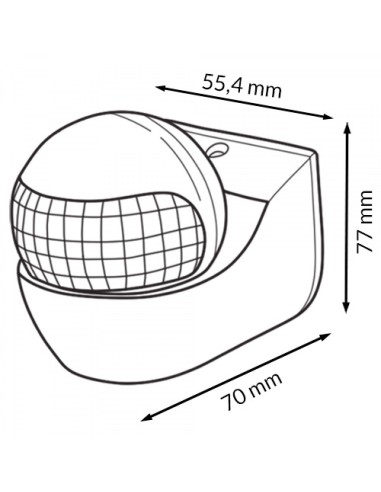 LM9117 detector movimiento pir 180º superficie...