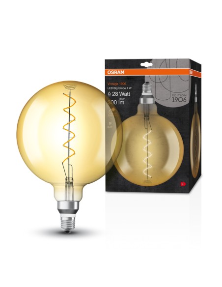 Osram vintage 1906 led big globe gold 220v 4w 2000k E27
