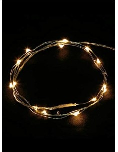 22046 Guirnalda 5 metros 50 led a pilas blanco cálido