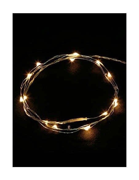 GUIRNALDA 50 LED A PILAS 5 METROS BLANCO FRIO