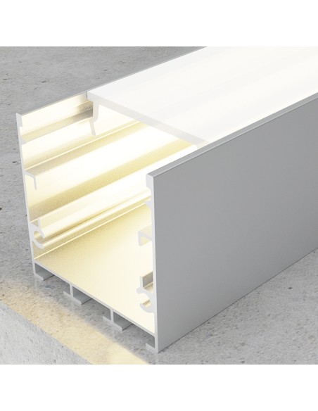 LM3787 perfil aluminio fate superficie 2 metros lacado blanco