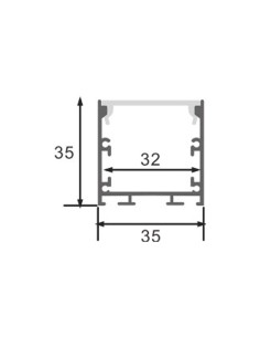 LM3787 perfil aluminio fate superficie 2 metros lacado... 2