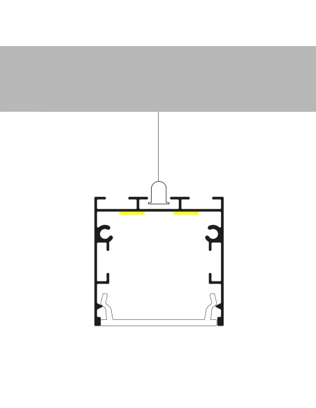 LM3787 perfil aluminio fate superficie 2 metros lacado blanco