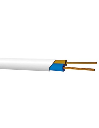 Cable manguera plana 2 hilos  2x0,75 color blanco