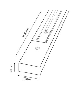 LM3201 carril monofasico maxpower 1 metro color blanco 2