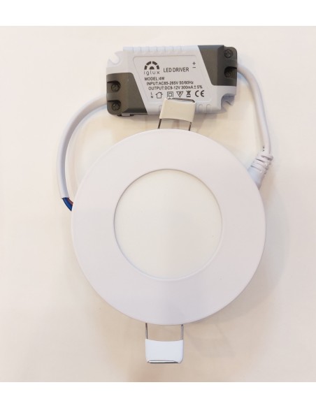 Iglux ls-102104-fb downlight led redondo 220v 4w 6000k