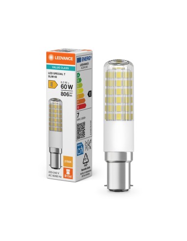 Ledvance led special t slim 220v 6,5w 2700k Bay15d