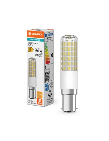 Ledvance led special t slim 220v 6,5w 2700k Bay15d