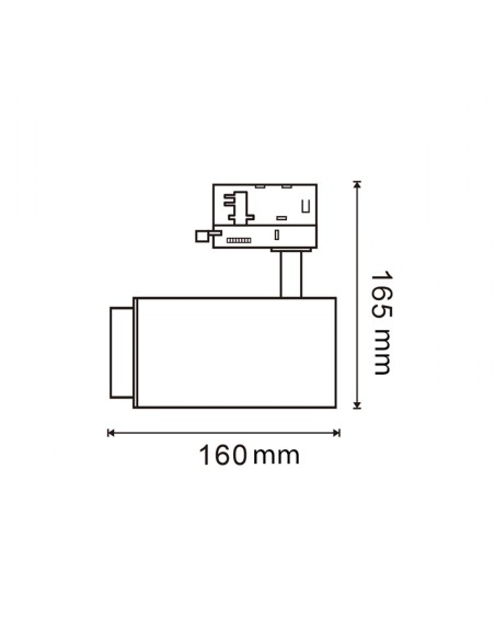 LM3137 foco led modelo bari carril trifasico color blanco 220v 30w cct 15-60º