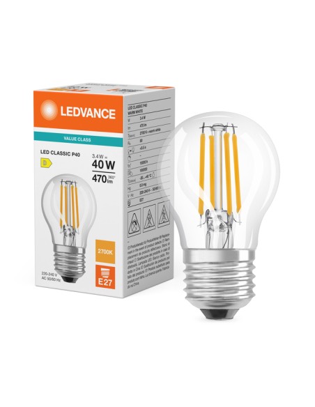 Ledvance classic p40 value class esférica clara 220v 4w 2700k E27