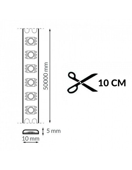 GA2687 tira de led ip67 220v 2700k cobpoint 14w/m