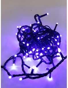 Guirnalda interior ip44 100 led violeta 6,5metros...