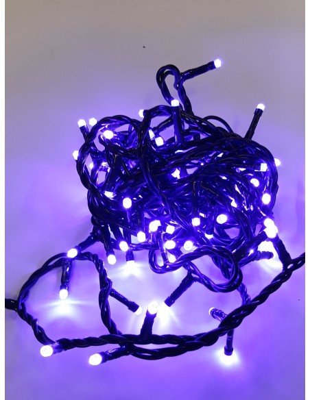 Guirnalda interior ip44 100 led violeta 6,5metros multifunción